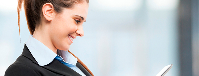 Image of a woman on a phone.